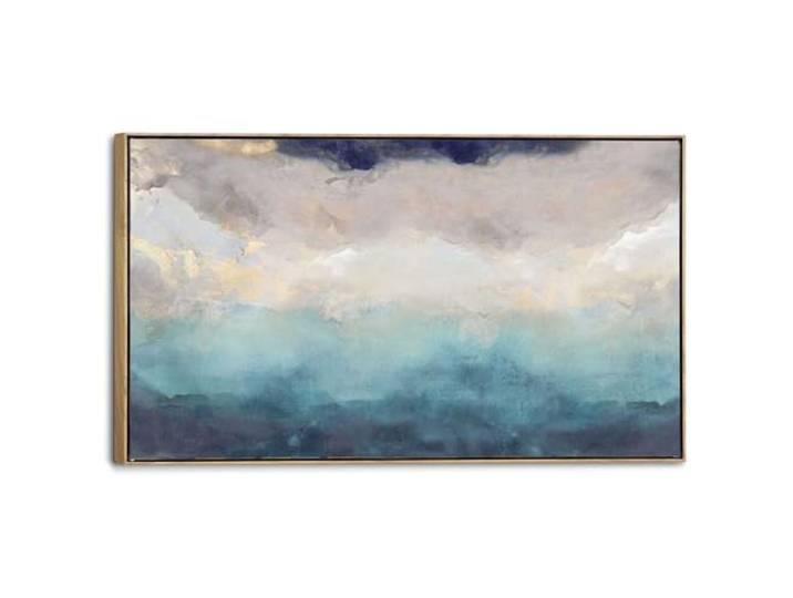 REINDERS Leinwandbild, Abstrakte Kunst, Wohnzimmer, Wandbild, Wanddeko, Room Decor, Leinwand, Blau, 70 x 118