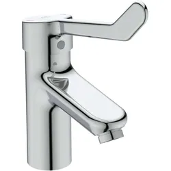 Ideal Standard CeraPlus 2 Waschtischarmatur BC098AA ohne Ablaufgarnitur, DN 15, mit Klinikhebel, chrom
