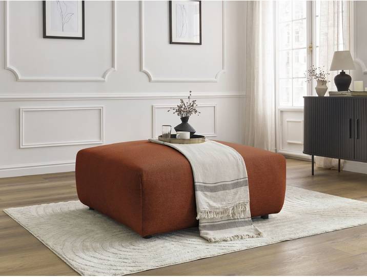 Pouf LUCIEN tissu lisse