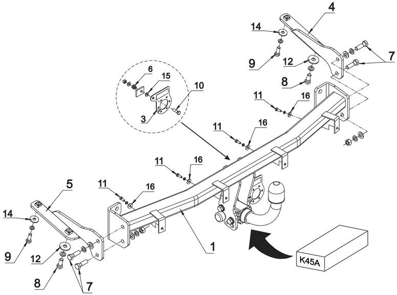 Attelage Volkswagen Caddy / Caddy Maxi (09/15-08/20) RDSOH