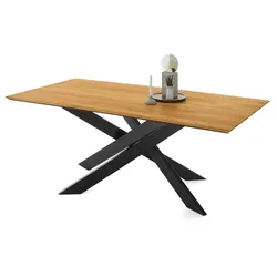 set one by Musterring Esstisch Lakewood 180 x 100 cm Holz Braun Eiche