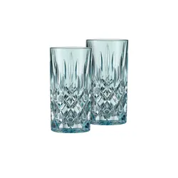 Nachtmann Longdrinkgläser 2er Set Noblesse ¦ blau ¦ Glas ¦ Maße (cm): B: 7,8 H: 15,9 T: 16.3