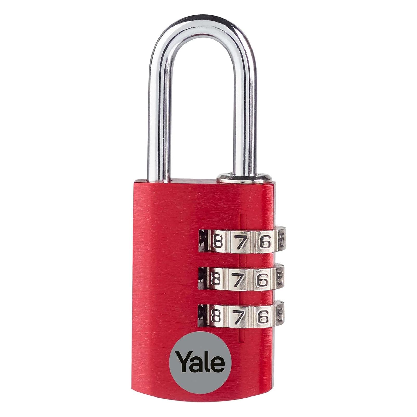 Yale YE3CB/20/121/1/CO Vorhängeschloss 20 mm Rot Zahlenschloss (YE3CB/20/121/1/CO)