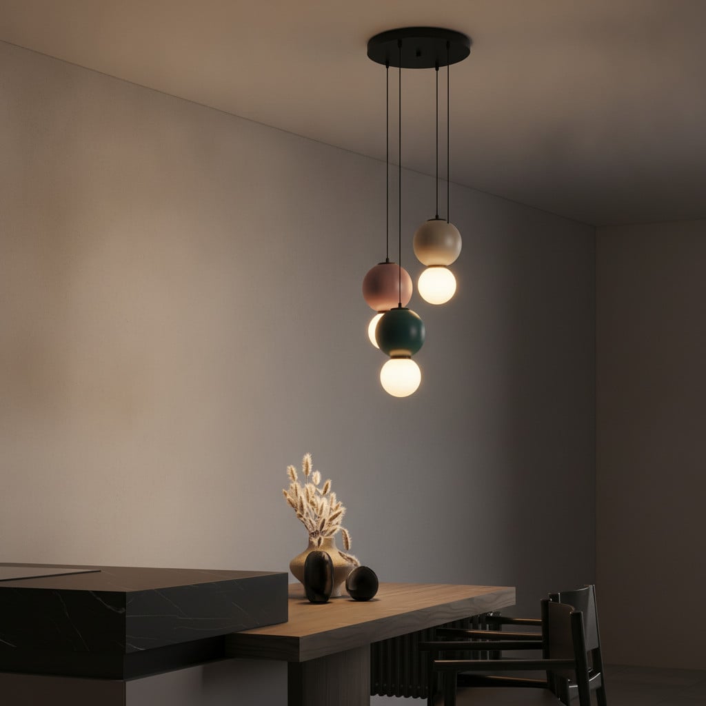 Noesis design Lyora 3-lichts hanglamp van metaal en glas