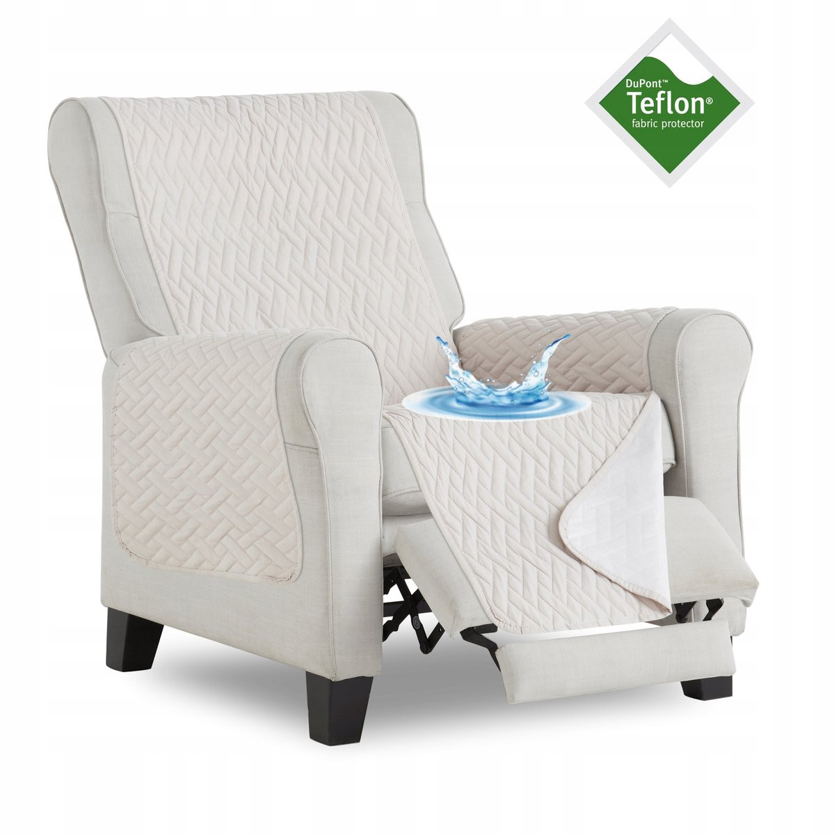 Waterdichte fauteuilhoes met Teflon coating - Crème