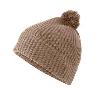 Strickmütze FALKE "Pure Cashmere", Jungen, Gr. onesize, camel (5038), Mützen Strickmütze