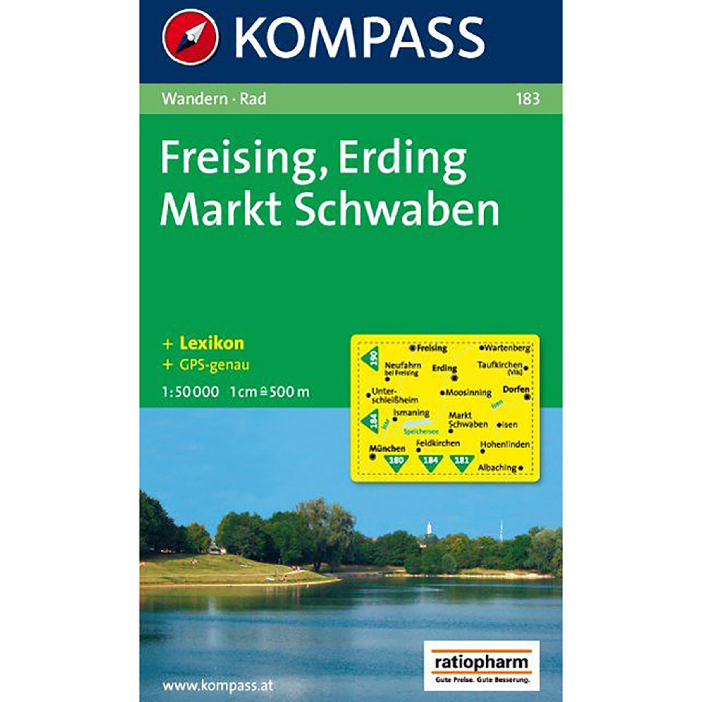 Kompass Verlag WK 183 Freising-Erding-Markt Schwaben Topografische Karten