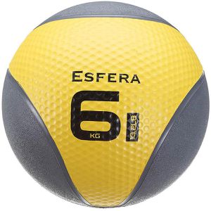 Trendy-Sport Medizinball Esfera, 6 kg, Ø 29 cm, gelb/schwarz, mit Gummioberfläche