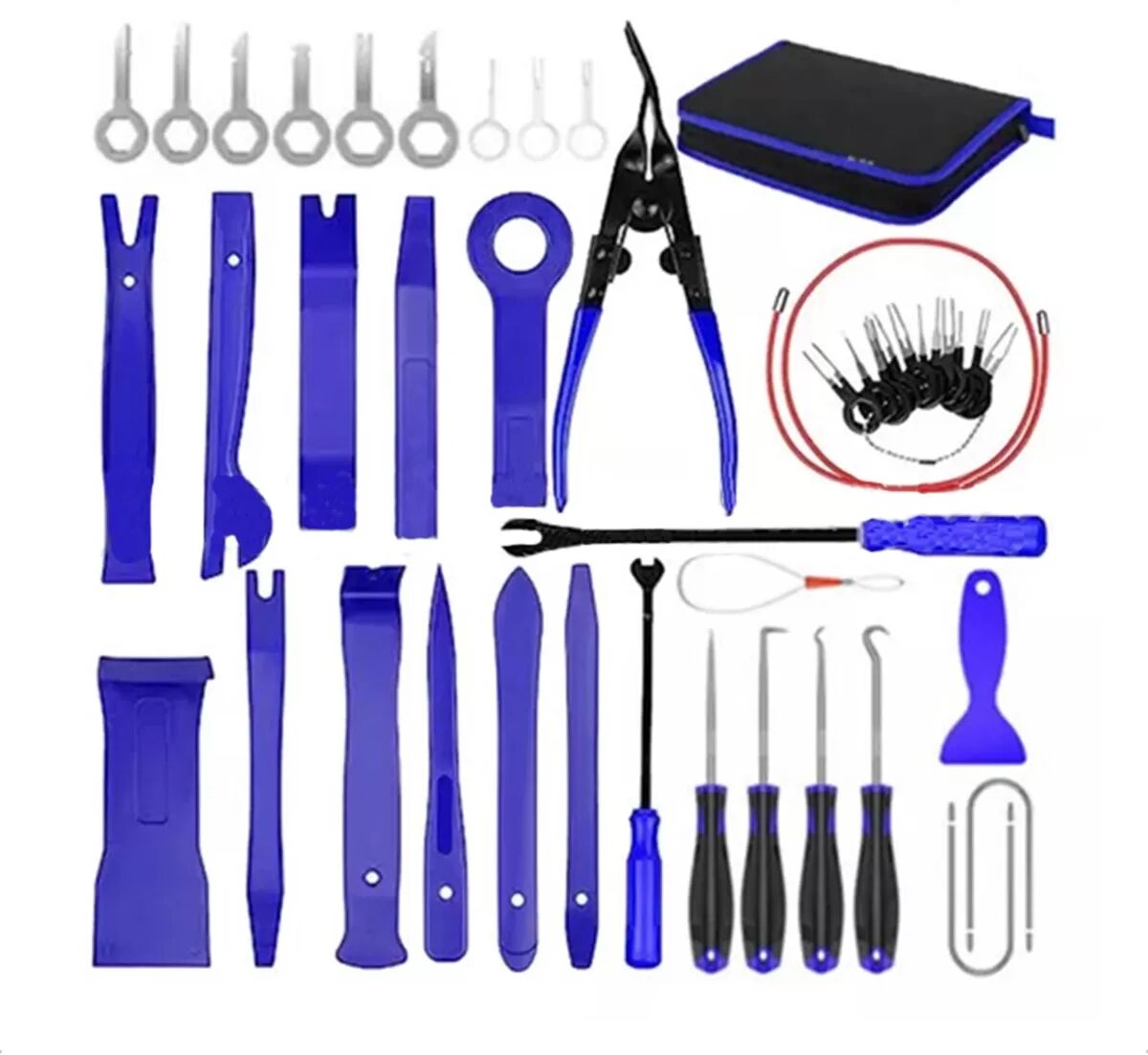 INF 43-teiliges Auto Audio Ausbau Werkzeug Set - Innenraumverkleidung Werkzeuge mit Segeltuchtasche