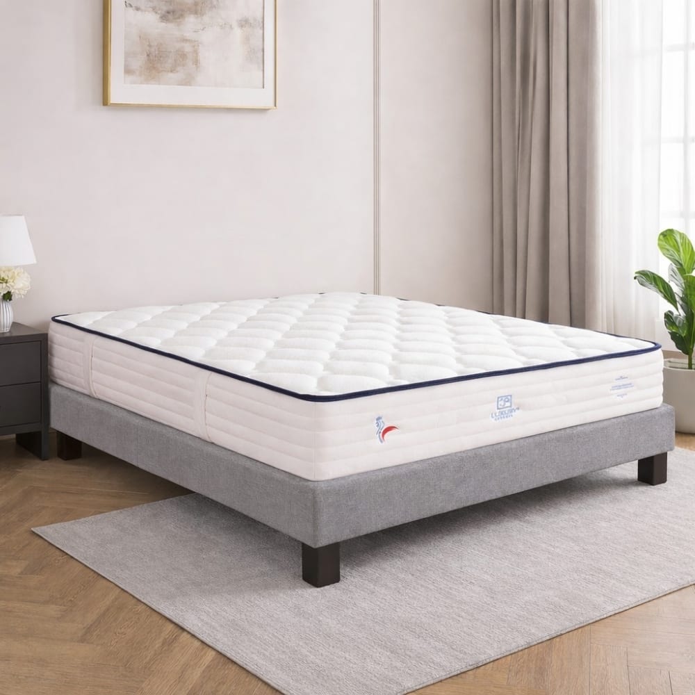 Luxury Literie Ensemble literie ressorts ensachés 140x200 cm Blanc 140x30x200cm