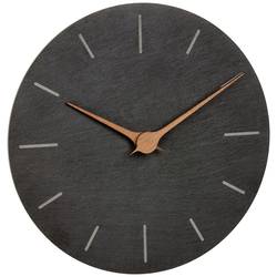 TFA Dostmann 60.3068.10 Quarz Wanduhr 25 cm x 4.3 mm Schiefer Leisegang-Uhrwerk
