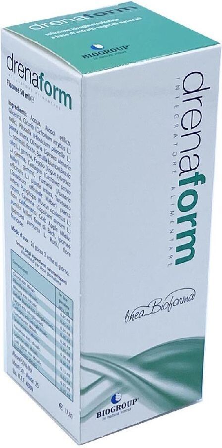 BIOGROUP SpA SOCIETA' BENEFIT Biogroup Drenaform Integratore Depurativo 50 ml – Drenaggio e Detox Naturale