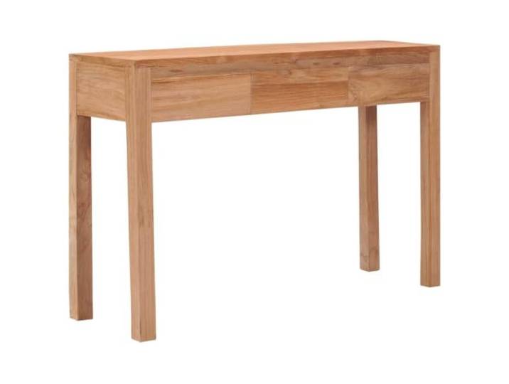 Konsolentisch 110x35x75 cm aus Massivem Teakholz für Flur und Wohnzimmer Teak Massivholz, rustikaler Stil, robuste Oberplatte, einfacher Aufbau, individuelle Farbvariationen
