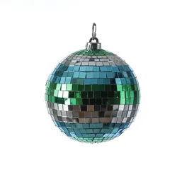 SATISFIRE Spiegelkugel 15cm Ocean Discokugel Party Disko Deko blau grün silber