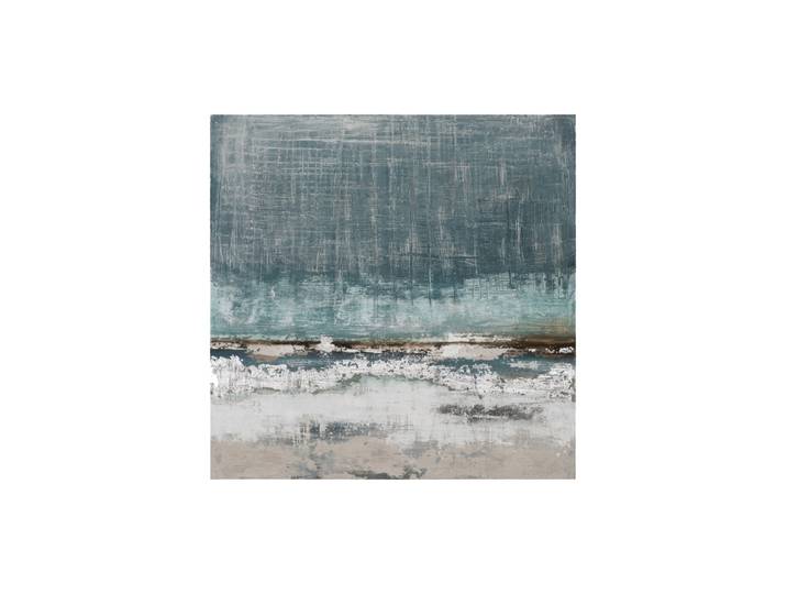 Handgemaltes Bild „Grey & Silver“ 80 x 80 cm Blau, Grau Crea Collection