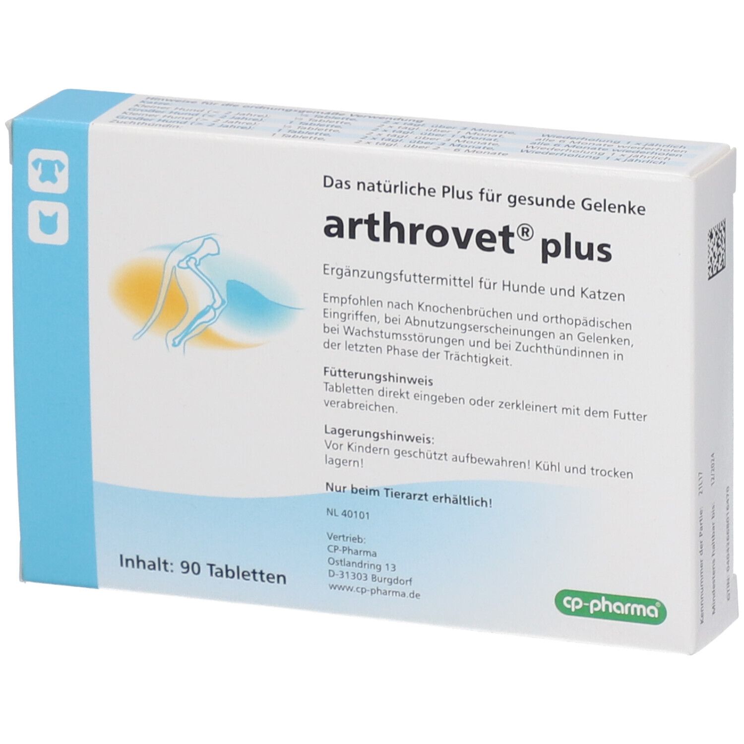 CP arthrovet plus Erg.Futterm.Tabl.f.Hunde/Katzen 90 St Tabletten