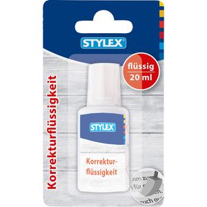 Stylex Korrekturflüssigkeit 31035, mit Auftragsschwämmchen, 20ml