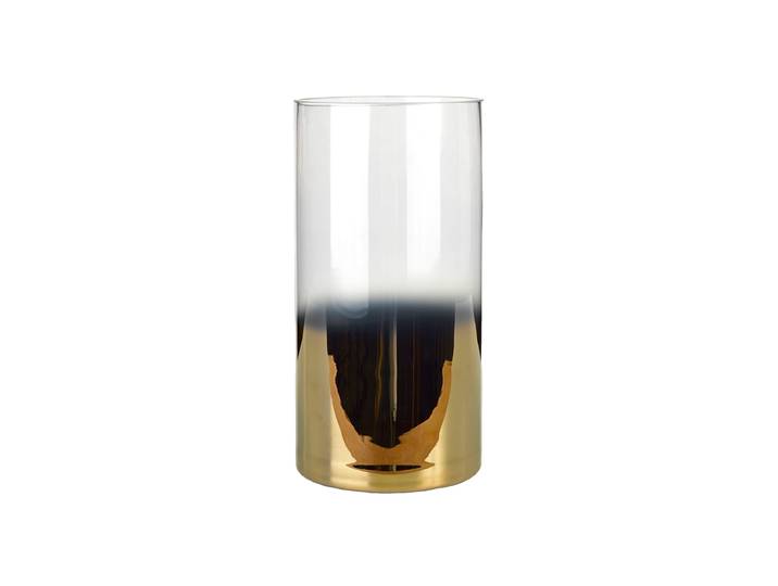Design Vase & Windlicht „Hurricane“ Klar, Gold Pols Potten
