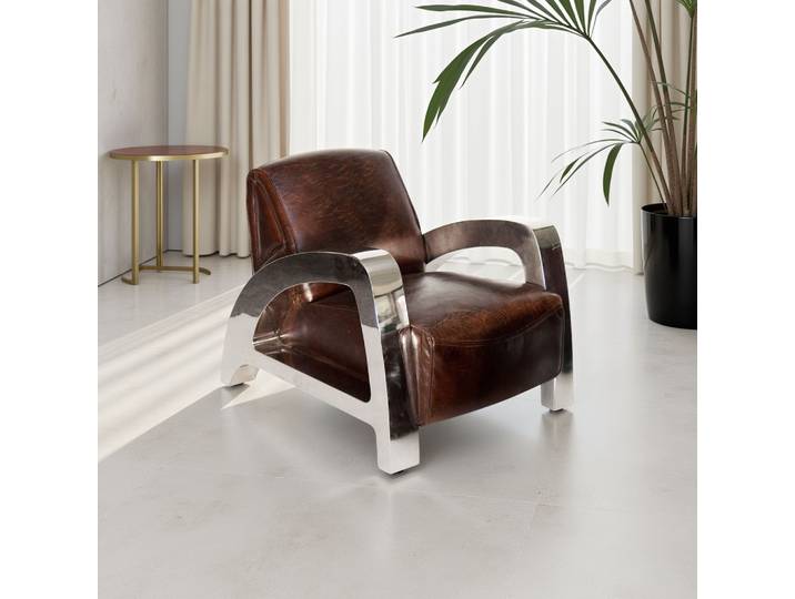 Sessel Vintage Sessel BR Collection Diplomat, 71.0 x 96.0 cm, Braun, Neu, Eleganz & Komfort - Ideal für entspannte Stunden
