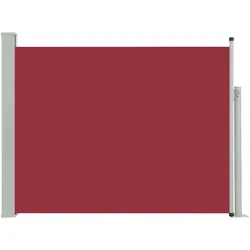 Helloshop26 - Ausziehbare Seitenmarkise/Sichtschutz für Terrasse Garten Balkon 140 x 500 cm rot 02_0007260
