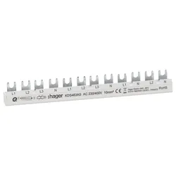 Hager KDS463AS Phasenschiene 12 Module 63A L1L2L3N-L1L2L3N-L1N-L2N QuickBusbar