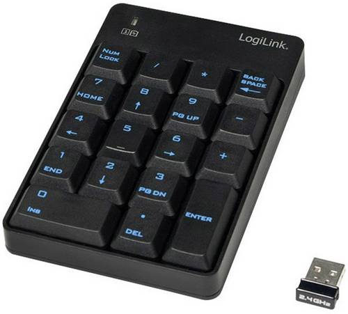 LogiLink ID0120 Funk Nummernblock Schwarz