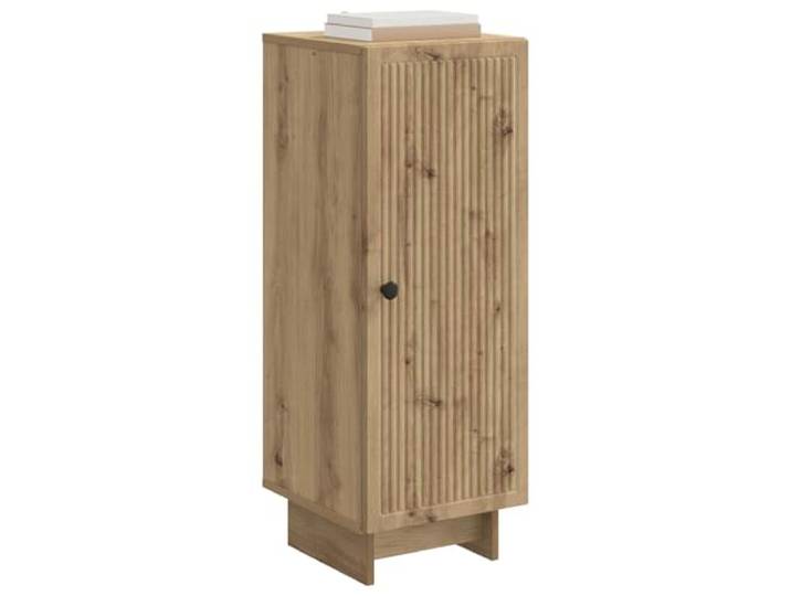 KTHLBRH Anrichte Eiche Handwerk 33 x 34,5 x 90 cm Technisches Holz, 2 Etagen, 90-Grad-Tür, Metallgriffe, max. Belastung 60 kg