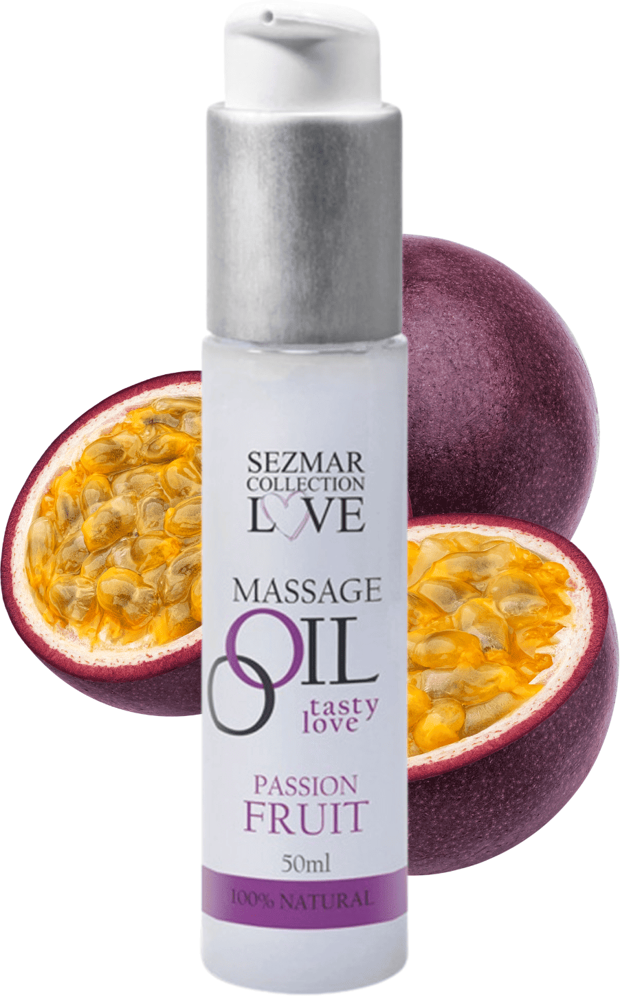 SEZMAR Huile de massage comestible parfum Fruit de la passion - 50 ml