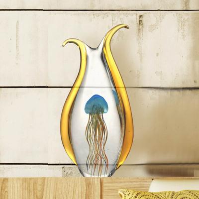 Dale Tiffany Jellyfish Handcrafted Art Glass Figurine