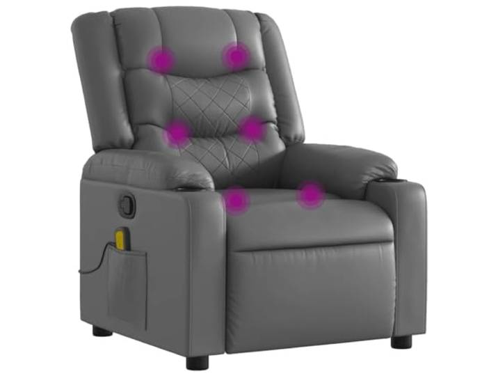 vidaXL Massagesessel Grau Kunstleder