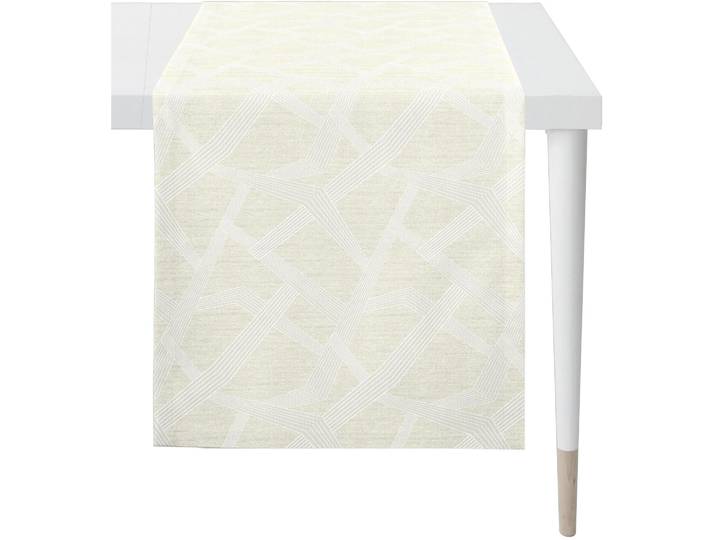 Tischläufer APELT Domino , beige (natur), B:140cm L:44cm, Polyester, Viskose, Tischdecken, Tischläufer