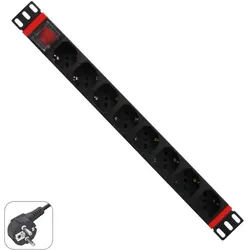 Wp WPN-PDU-G01-08 Stromverteilungseinheit (PDU) 8 Steckdose(n) AC 1,5U Schwarz, USV Zubehör