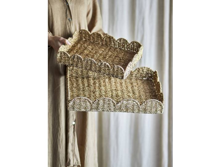 Plateau de service Brea 2 pièces 35 x 8 x 45cm Beige