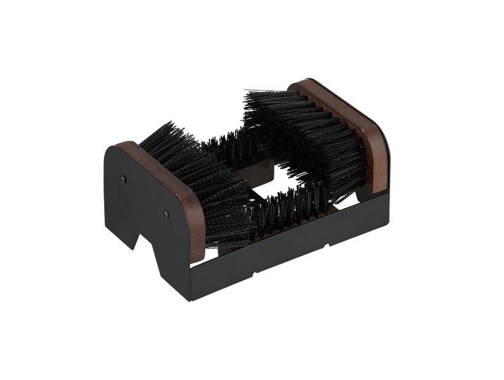 Schuhabstreifer mit Rundum-Bürsten 10 x 23 x 15,5 cm Dunkelbraun-Schwarz