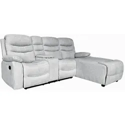 Happy Home Relax-Ecksofa mit Funktionssesseln, ca. 237 x 179x 108 cm - Hellgrau