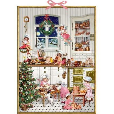 Nostalgische Weihnachtsbäckerei, Zettel-Adventskal. (Behr)