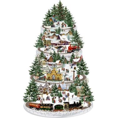 A3-Wand-Adventskalender – Eisenbahn-Tanne