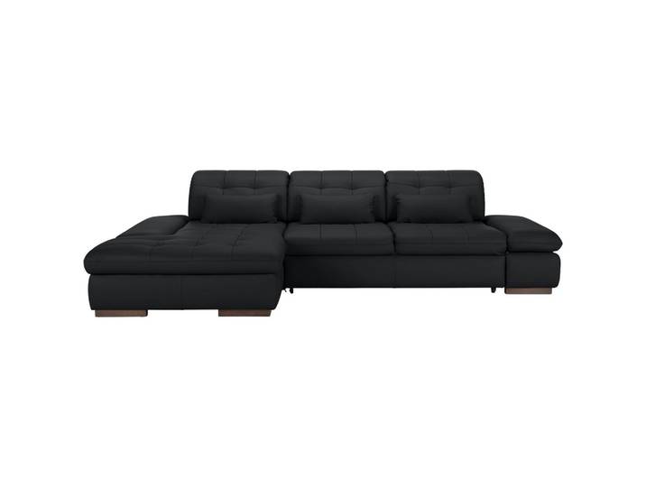 Wohnlandschaft 199/79-96/305 cm Schwarz Echtleder