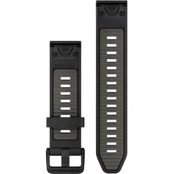 Garmin Ersatzarmband QuickFit (20 mm, Silikon), Uhrenarmband, Grau, Schwarz