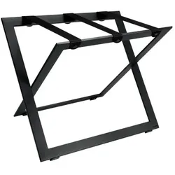 Kofferständer STEEL BLACK aus Edelstahl mit Riemen Nylon Schwarz