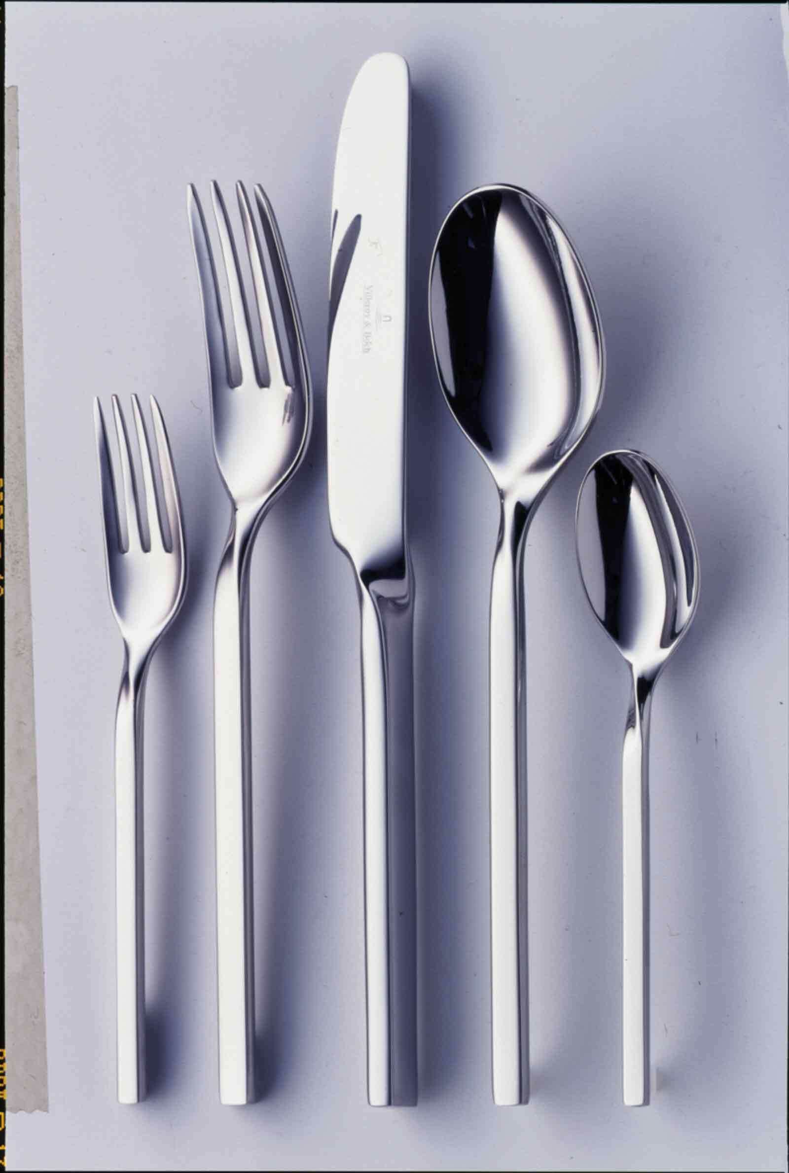 Tafelgabel VILLEROY & BOCH "Kuchengabel NewWave 15,5 cm 6er Set edelstahl", silber (edelstahl), B:3,5mm, Essgabeln, Tafelgabel, Spülmaschinenfest