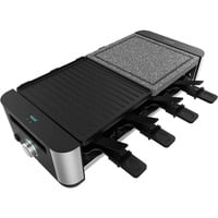 Raclette Cheese&Grill 16000 Inox Mixgrill schwarz/edelstahl, 1.400 Watt, für 8 Personen