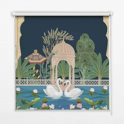 INNENROLLO - Fensterrollo - Rollo - 110x140 cm - Garten