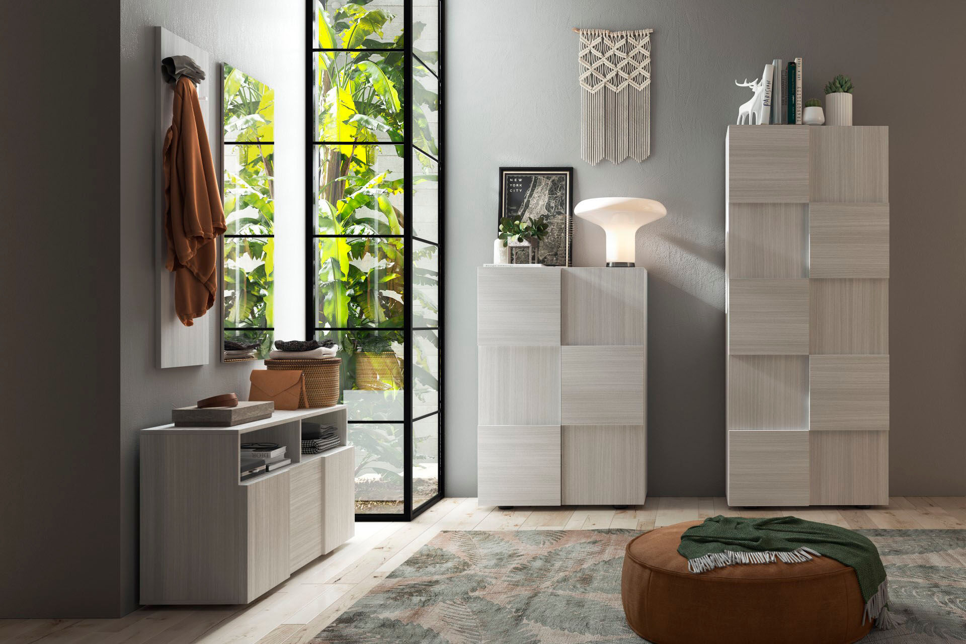 Wandspiegel HOME AFFAIRE "Rimini", transparent, H:110cm T:2cm, Spiegelglas, Spiegel, Wandspiegel, Breite 50 cm