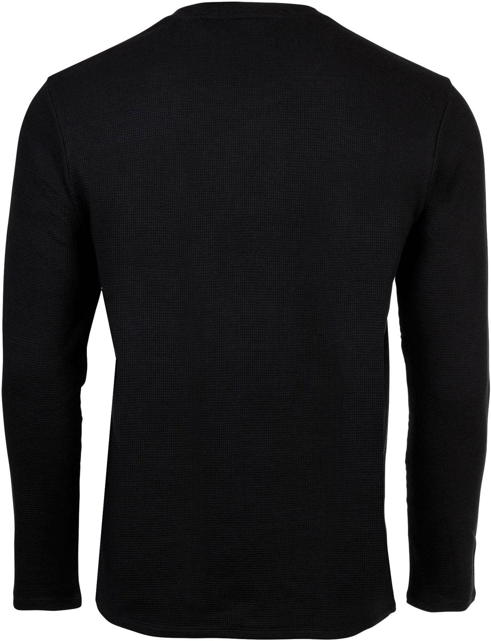 Longsleeve BOSS "Longsleeve Waffle Longsleeve 1er Pack", Herren, Gr. M, schwarz, Obermaterial: 60% Baumwolle CO. 40% Polyester PES., Shirts Longsleeve