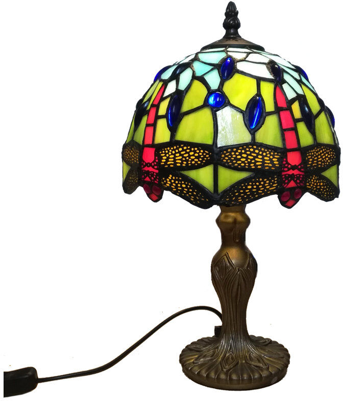 Loxton Lighting 8inch Tiffany Table Lamps Desk Lamp Brown 35cm H X 20cm W X 20cm D
