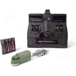 Carson 1:87 VW T1 Pritsche mit KFZ Anhän.grün (RTR Ready-to-Run)