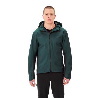 Fahrradjacke VAUDE "MEN'S MOAB PRO RAIN JACKET", Herren, Gr. L, grün (deep pond), Obermaterial: 100% Polyester, Jacken Fahrradjacke, mit Unterarm-Belüftung, winddicht, atmungsaktiv, wasserdicht