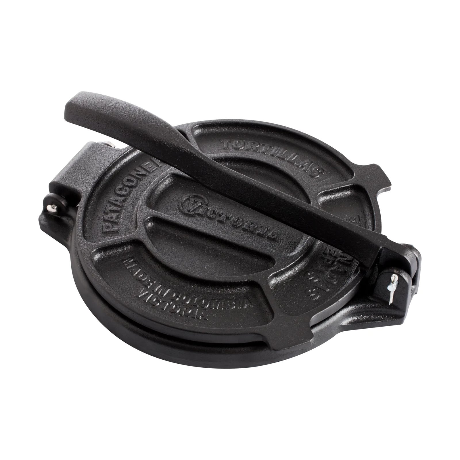 Victoria Tortillapers gietijzer 20 cm Zwart