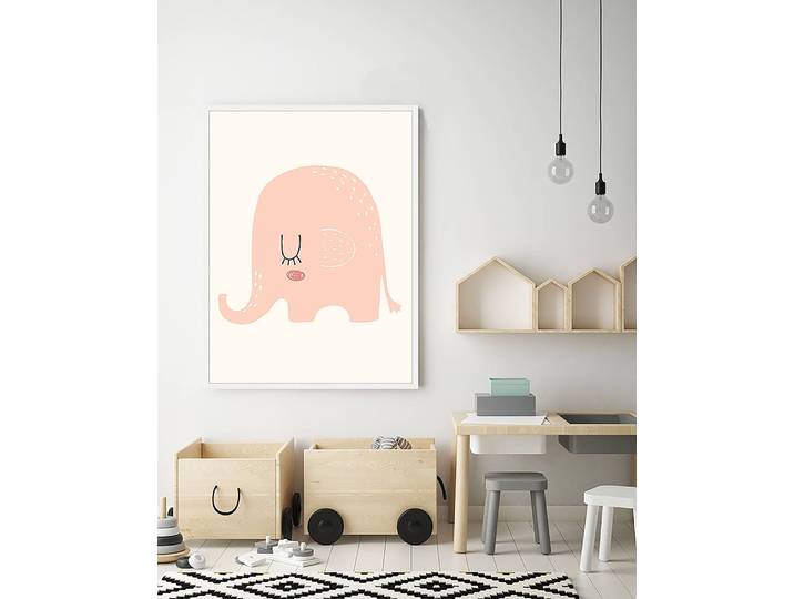 Tableau déco The Elephant 63 x 83cm Multicolore